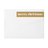 Stijlvolle trendy mosterd goud vrolijke kerst (Achterkant)