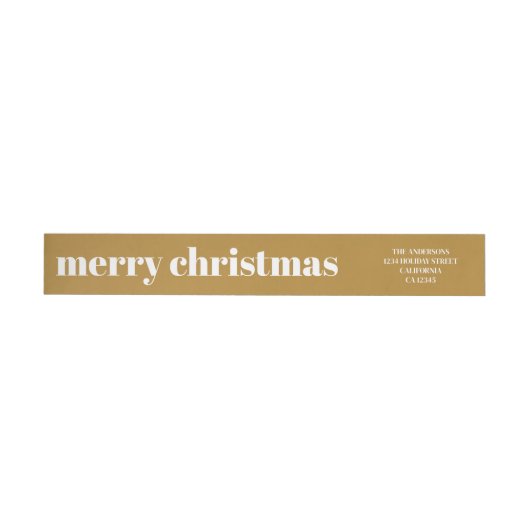 Stijlvolle trendy mosterd goud vrolijke kerst (Individueel)