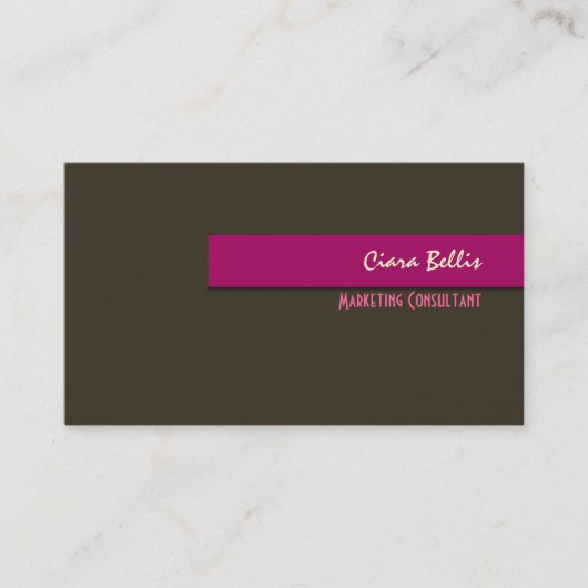 Stijlvolle trendy retro kleuren visitekaartjes (Voorkant)