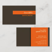 Stijlvolle trendy retro kleuren visitekaartjes (Voorkant / Achterkant)