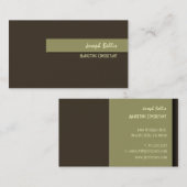 Stijlvolle trendy retro kleuren visitekaartjes (Voorkant / Achterkant)