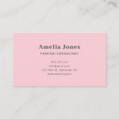 Stijlvolle trendy retro minimaal roze rood visitekaartje (Achterkant)