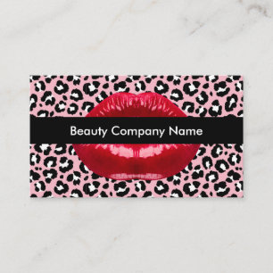 Stijlvolle trendy rode lippenstift lippen visitekaartje