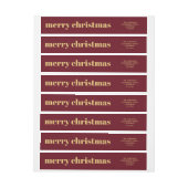 Stijlvolle trendy rood & goud vrolijke kerst wrap (Vel)