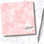 Stijlvolle Trendy Roze Waterverf Monogram Post-it® Notes