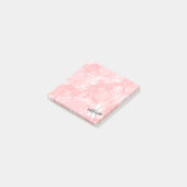 Stijlvolle Trendy Roze Waterverf Monogram Post-it® Notes (Schuin)
