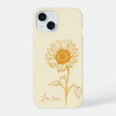 Stijlvolle trendy Schattigee Zonnebloem Botanisch iPhone 15 Case (Achterkant)