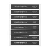 Stijlvolle trendy typografie Black Merry Christmas (Vel)