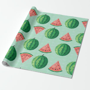 Stijlvolle trendy Waterverf watermeloen Cadeaupapier