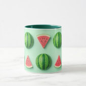 Stijlvolle trendy waterverf watermeloen mok (Midden)