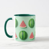 Stijlvolle trendy waterverf watermeloen mok (Links)