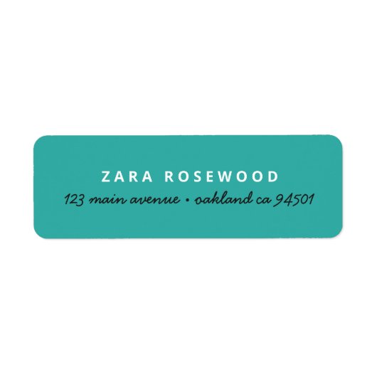 Stijlvolle trendy zeegroene retouradres etiket (Voorkant)