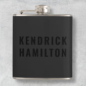 Stijlvolle trendy zwarte uit moderne minimalistisc heupfles