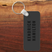 Stijlvolle trendy zwarte uit moderne minimalistisc sleutelhanger (Voorkant)