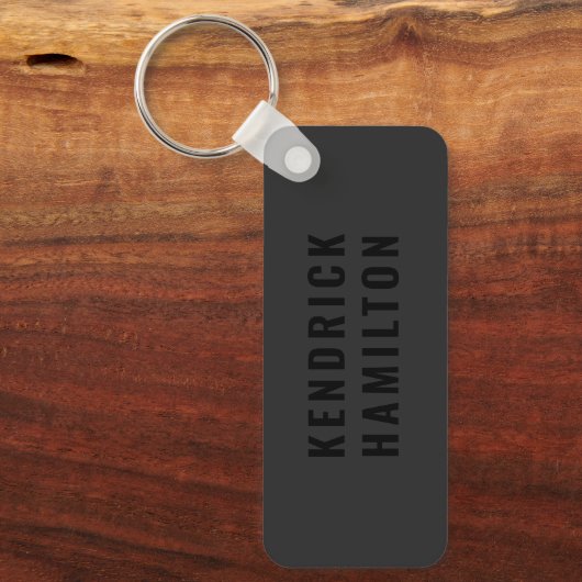 Stijlvolle trendy zwarte uit moderne minimalistisc sleutelhanger (Voorkant)