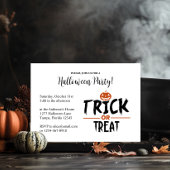 Stijlvolle 'Trick or treat' van Halloween Party Kaart
