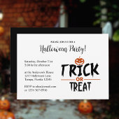 Stijlvolle 'Trick or treat' van Halloween Party Kaart