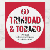 Stijlvolle TRINIDAD 60ste Jubileum onafhankelijkhe Wijn Etiket (Enkel label)
