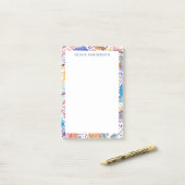 Stijlvolle tropische Floral Lijst - Persoonlijke n Post-it® Notes (Op bureau)
