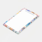 Stijlvolle tropische Floral Lijst - Persoonlijke n Post-it® Notes (Schuin)