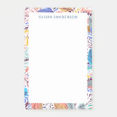 Stijlvolle tropische Floral Lijst - Persoonlijke n Post-it® Notes (Voorkant)