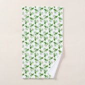 Stijlvolle Tropische Groene Bladeren Patroon op Wi Bad Handdoek (Handdoek)