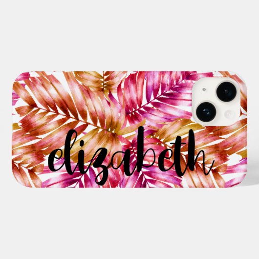 Stijlvolle tropische palmen Case-Mate iPhone case (Achterkant (horizontaal))