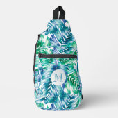 Stijlvolle tropische palmen sling bag (Voorkant)