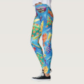 Stijlvolle tropische vis plezier patroon leggings (Links)