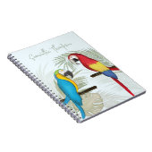 Stijlvolle tropische vogelkalligrafie notitieboek (Rechterzijde)