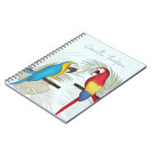 Stijlvolle tropische vogelkalligrafie notitieboek (Linkerzijde)