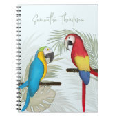 Stijlvolle tropische vogelkalligrafie notitieboek (Voorkant)