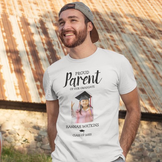 Stijlvolle trotse ouder kleuterschool afstuderen t-shirt