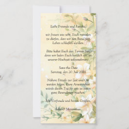 Stijlvolle trouwdag in pastel save the date