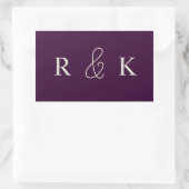Stijlvolle trouwparen met monogram rechthoekige sticker (Tas)