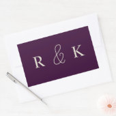 Stijlvolle trouwparen met monogram rechthoekige sticker (Envelop)