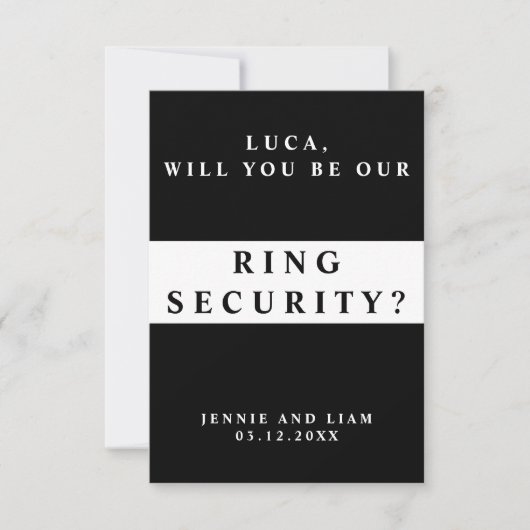 Stijlvolle trouwring veiligheidsvoorstel Kaart (Voorkant)