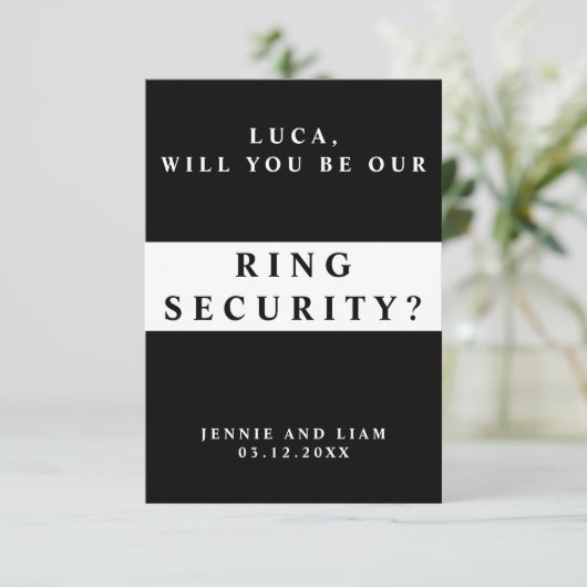 Stijlvolle trouwring veiligheidsvoorstel Kaart (Staand voorkant)