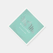 STIJLVOLLE TROUWTAFEL mini confetti ZILVEREN munt Servet (Hoek)