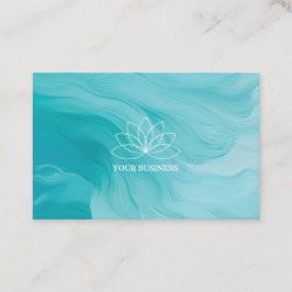Stijlvolle turkooizen visitekaartje voor therapeut