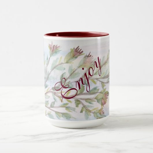 Stijlvolle turquoise en Bourgondische Mok (Midden)