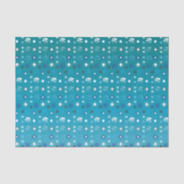 Stijlvolle turquoise en witte, sterren en sneeuwvl tissuepapier