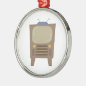 Stijlvolle  tv van de 1950 metalen ornament (Links)