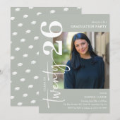 Stijlvolle Twenty25 foto afstudeerfeest Kaart (Voorkant / Achterkant)