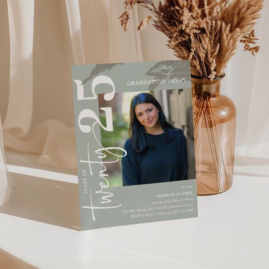 Stijlvolle Twenty25 foto afstudeerfeest Kaart