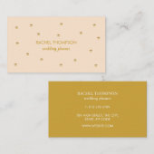 Stijlvolle Twinkelende Gouden Sterren Visitekaartje (Voorkant / Achterkant)