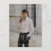 Stijlvolle type foto afstuderen partij aankondigingskaart (Voorkant)