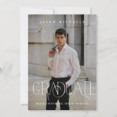 Stijlvolle type foto afstuderen partij kaart (Voorkant)