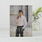 Stijlvolle type foto afstuderen partij kaart (Staand voorkant)
