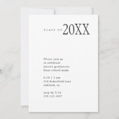 Stijlvolle type foto afstuderen partij kaart (Achterkant)